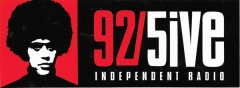92/5ive Independent Radio - 5.75" x 2.13"