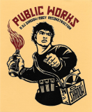 Public Works (molotov man) - 3.5\" x 4\"