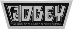 Obey The God of Thunder (Gray) - 3.5" x 1.38"