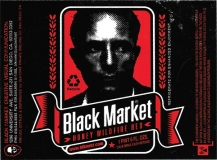Black Market Label (Red)- 5.5" x 4"