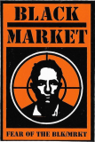 Black Market (Fear of the BLK/MRKT) (Bright Orange) - 1.88" x 2.75"