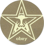 obey Star (Grey) - 1.5\"