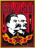 Stalin Lenin Banner - 3" x 4"