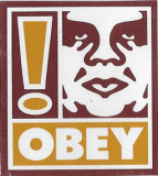 Exclamation Point (OBEY/Brown) - 1.75" x 2"