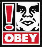 Exclamation Point (OBEY/Red) - 2.63" x 3"