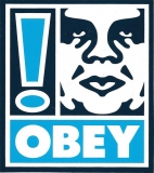 Exclamation Point (OBEY/Blue) - 3.75" x 4.25"