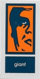 giant Half Face (Grey/Orange) - 1" x 2"