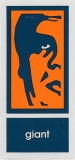giant Half Face (Grey/Orange) - 1.5" x 3.5"