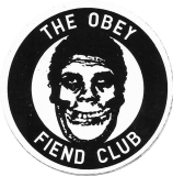 The Obey Fiend Club (white) - 2.25"