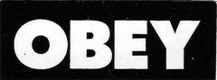 OBEY (Black) - 1.75\" x  0.75\"