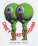 OBEY Amsterdam (statues)- 4" x 4.75"