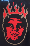 OG - Gloss Black/Flames/Chrome - 2.75\" x 4.13\"