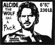 ALCIDE THE WOLF HAS A PACK - 3" x 2'5"
