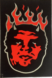 OG - Matte Black/Flames/Chrome - 2.75\" x 4.25\"