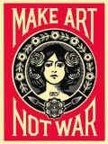 Make Art Not War (Border) - 4\" x 5.25\"