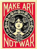 Make Art Not War (Border) - 3\" x 4\"