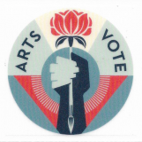 ARTS VOTE (Clear) - 2.88" x 2.88"