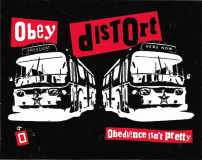 Obey Distort (Black/Red)- 5" x 4"