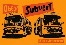 Obey Subvert (Orange/Orange) - 3.5" x 5.25"