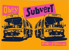 Obey Subvert (Orange/Pink) - 3.25" x 4.38"