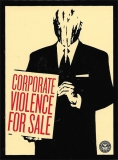 Corporate Violence For Sale - 3" x 4"