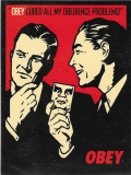 Obedience Problems (OBEY/Red) - 3" x 4"