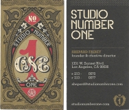 Studio Number One Business Card