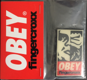 Fingercroxx X OBEY pin (1.5" x 2.75")