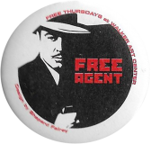 Walker Art Center FREE AGENT pin