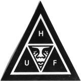 Huf Triangle (Black) - 1.75" x 1.75"