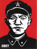 Chinese Soldier (White Star/Obey) - 3" x 4"