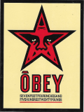 OBEY Star (red/Black)- 3" x 4"