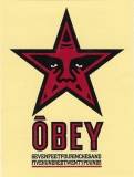 OBEY Star (Maroon)- 3" x 4"