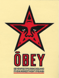OBEY Star (Red)- 3" x 4"