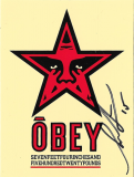 OBEY Star (Red/Signed)- 3" x 4"
