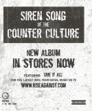 Rise Against - Siren Song of the Counter Culture (back)