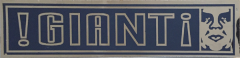 !GIANT! (Chrome/Blue) - 5.25" x 1.25"